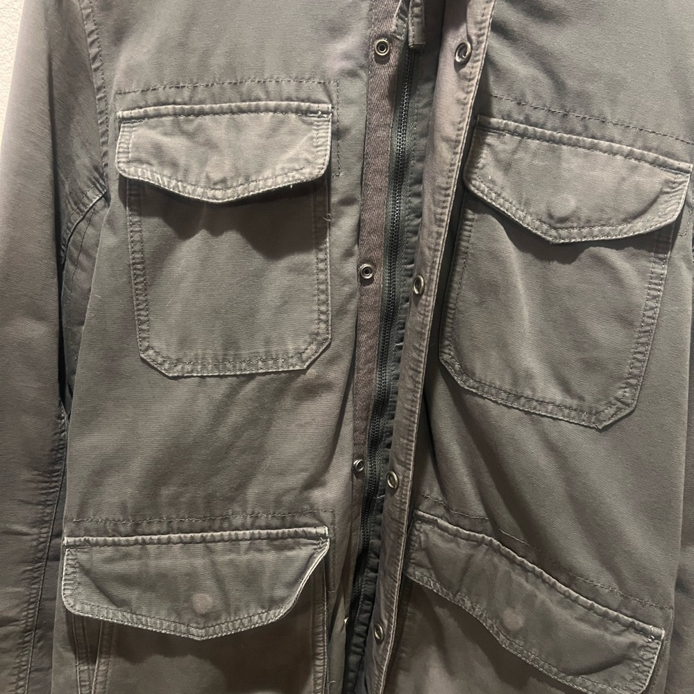 Men’s L.O.G.G. H&M Military Green Field Unisex Jacket w Hood - Picture 5 of 13